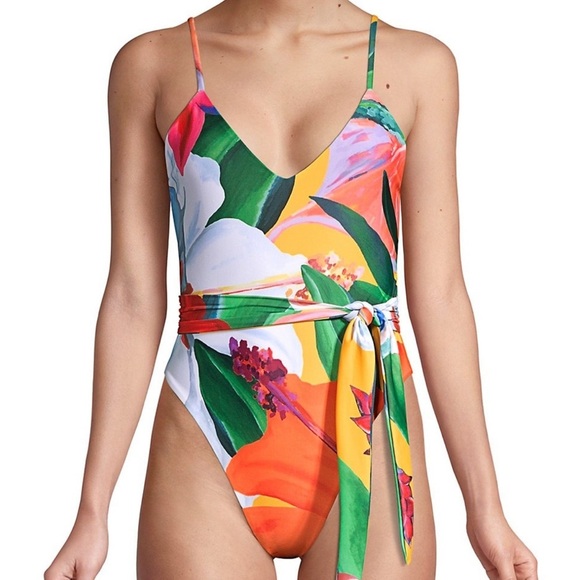 NWT Mara Hoffman Gamela floral one piece swimsuit sz XS
